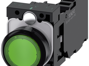 pulsador luminoso, 22 mm, redondo, plástico, verde (3SU1102-0AB40-1FA0)