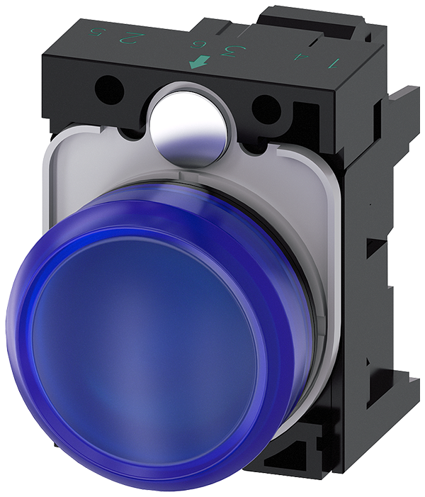 lámpara de señalización, 22 mm, redondo, plástico, (3SU1102-6AA50-3AA0)