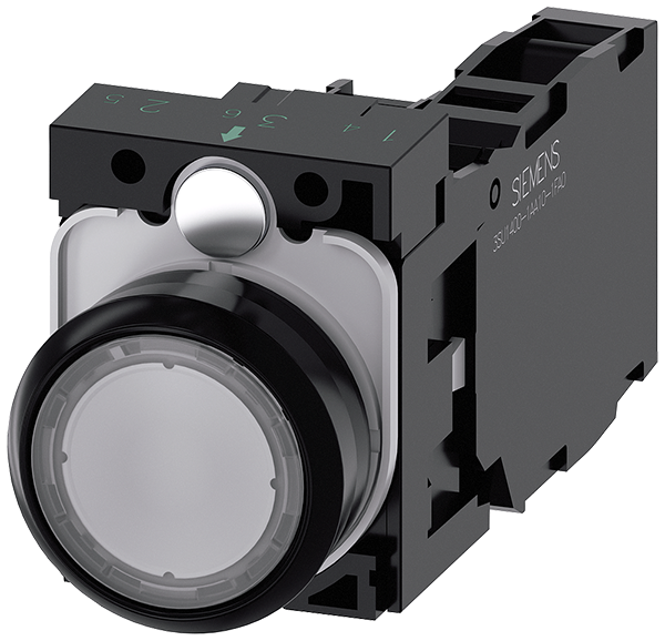 pulsador luminoso, 22 mm, redondo, plástico, trans (3SU1103-0AB70-1FA0)