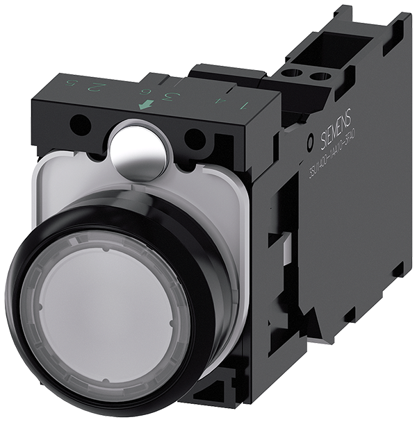 pulsador luminoso, 22 mm, redondo, plástico, trans (3SU1103-0AB70-3FA0)