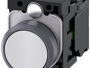 pulsador, 22 mm, redondo, plástico con anillo fron (3SU1130-0AB60-1BA0)