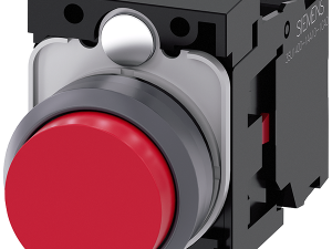 pulsador, 22 mm, redondo, plástico con anillo fron (3SU1130-0BB20-1CA0)