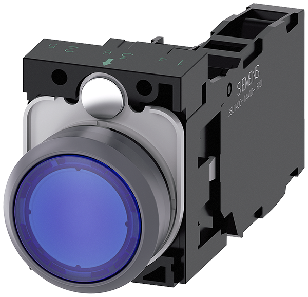 pulsador luminoso, 22 mm, redondo, plástico con an (3SU1132-0AB50-1FA0)