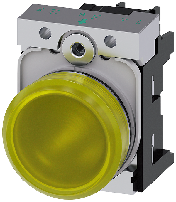 lámpara de señalización, 22 mm, redondo, metal, br (3SU1156-6AA30-1AA0)