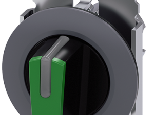 selector, iluminable, 30 mm, redondo, metal, mate, (3SU1062-2DL40-0AA0)