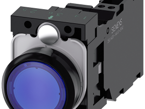 pulsador luminoso, 22 mm, redondo, plástico, azul, (3SU1102-0AB50-3FA0)