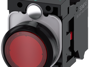 pulsador luminoso, 22 mm, redondo, plástico, rojo, (3SU1103-0AB20-3CA0)
