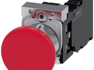 pulsador de seta, 22 mm, redondo, metal, brillante (3SU1150-1BA20-3FA0)