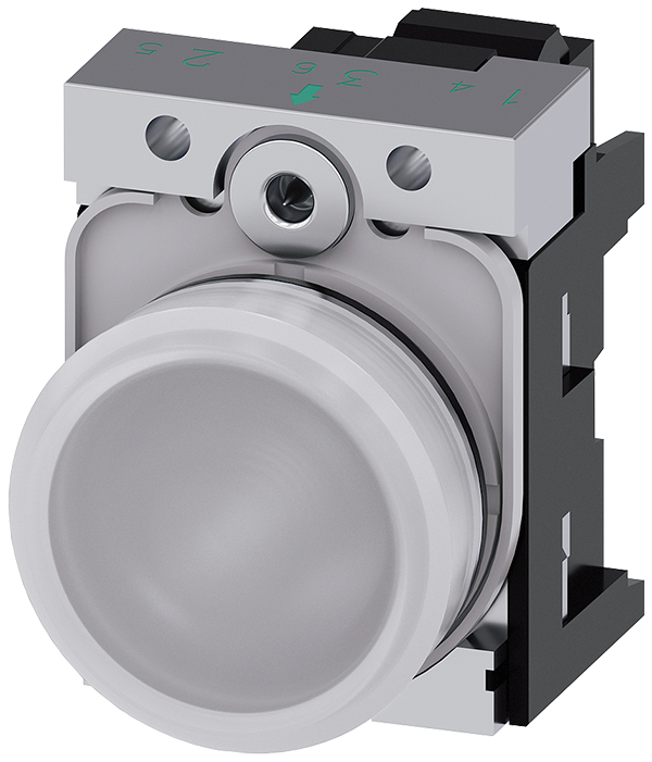 lámpara de señalización, 22 mm, redondo, metal, br (3SU1152-6AA60-3AA0)