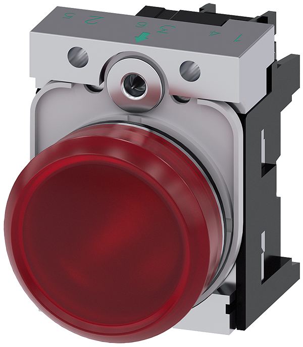 lámpara de señalización, 22 mm, redondo, metal, br (3SU1153-6AA20-1AA0)