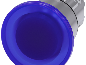 pulsador de seta iluminado, 22 mm, redondo, metal, (3SU1051-1BA50-0AA0)