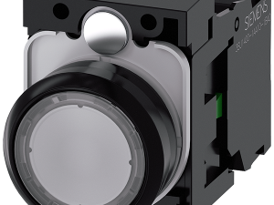 pulsador, 22 mm, redondo, plástico, transparente, (3SU1100-0AB70-1BA0)