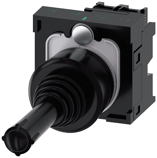 manipulador, 22 mm, redondo, plástico, negro, 2 po (3SU1100-7AD10-1NA0)