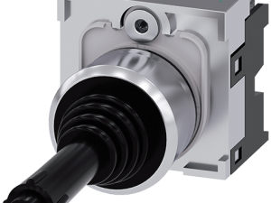 manipulador, 22 mm, redondo, metal brillante, negr (3SU1150-7BB88-1NA0)