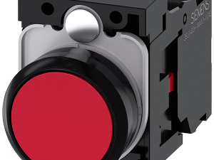 pulsador, 22 mm, redondo, plástico, rojo, botón, r (3SU1100-0AB20-1CA0)