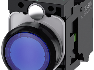 pulsador luminoso, 22 mm, redondo, plástico, azul, (3SU1102-0AB50-3BA0)