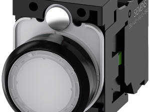 pulsador luminoso, 22 mm, redondo, plástico, blanc (3SU1102-0AB60-1BA0)