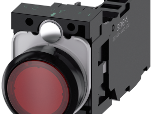 pulsador luminoso, 22 mm, redondo, plástico, rojo, (3SU1103-0AB20-1FA0)