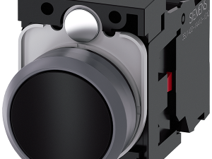 pulsador, 22 mm, redondo, plástico con anillo fron (3SU1130-0AB10-1CA0)