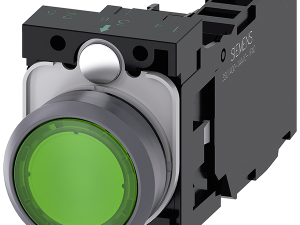 pulsador luminoso, 22 mm, redondo, plástico con an (3SU1136-0AB40-1FA0)