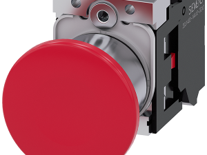 pulsador de seta, 22 mm, redondo, metal, brillante (3SU1150-1BA20-3CA0)