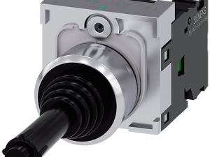 manipulador, 22 mm, redondo, metal brillante, negr (3SU1150-7BA88-1NA0)