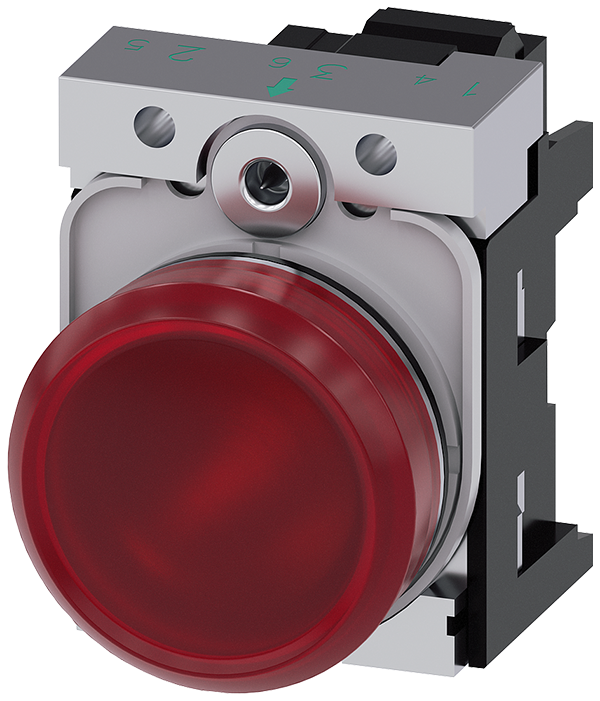 lámpara de señalización, 22 mm, redondo, metal, br (3SU1153-6AA20-3AA0)