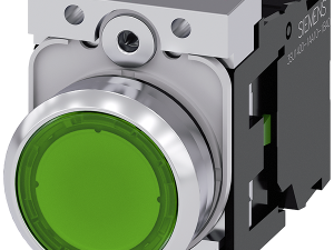 pulsador luminoso, 22 mm, redondo, metal, brillant (3SU1156-0AB40-1BA0)