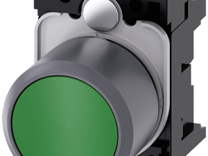 pulsador, compacto, con carrera prolongada (12 mm) (3SU1230-0EB40-0AA0)