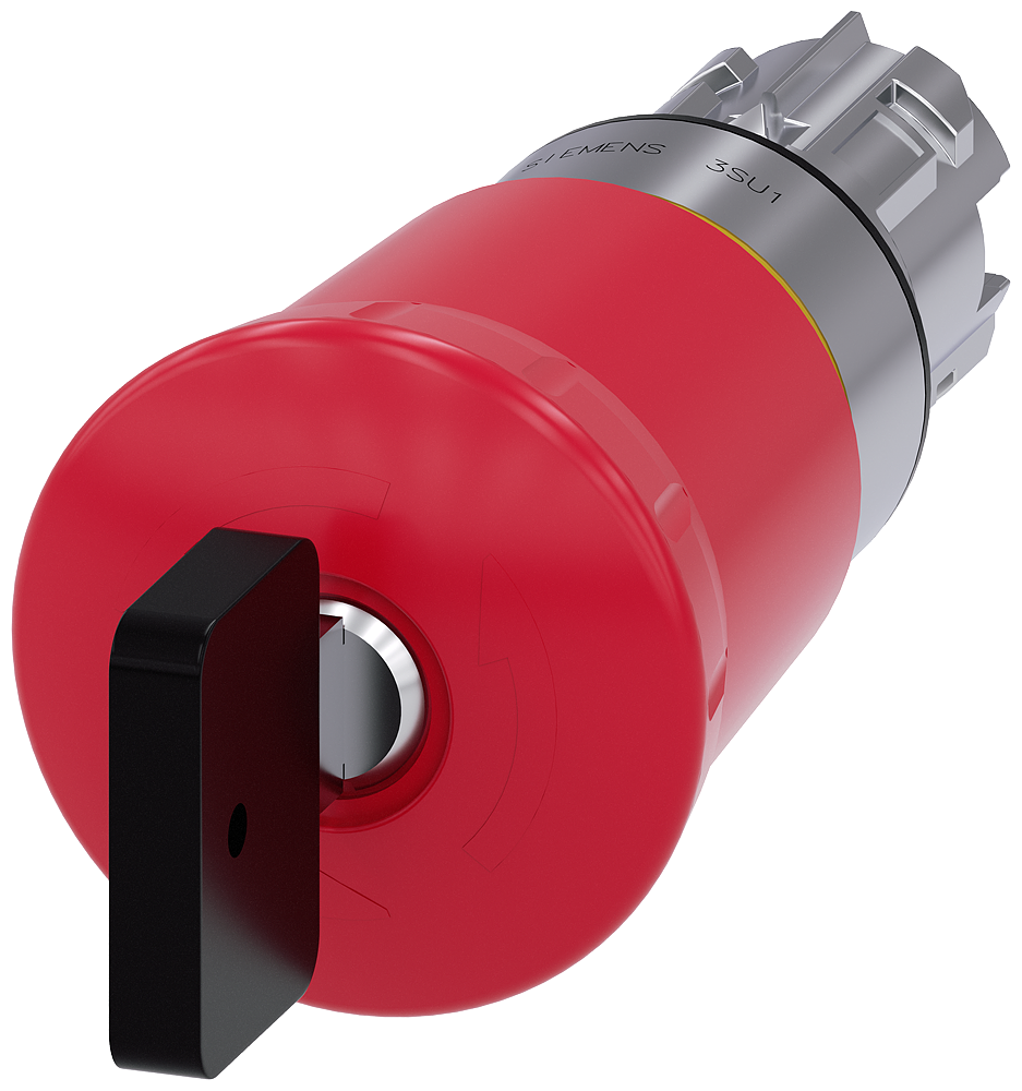 Pulsador de seta de parada de emergencia, 22 mm, r (3SU1050-1HU20-0AA0)