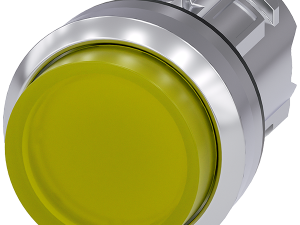 pulsador luminoso, 22 mm, redondo, metal, brillant (3SU1051-0BB30-0AA0)