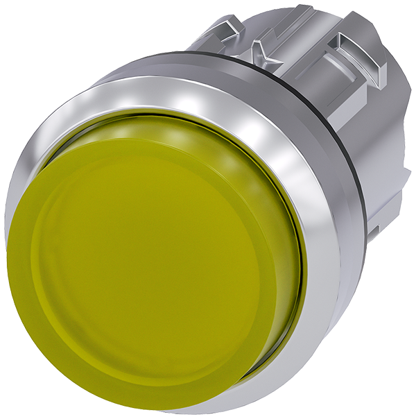pulsador luminoso, 22 mm, redondo, metal, brillant (3SU1051-0BB30-0AA0)