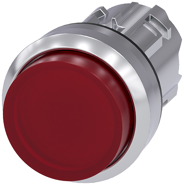 pulsador luminoso, 22 mm, redondo, metal, brillant (3SU1051-0BB20-0AA0)
