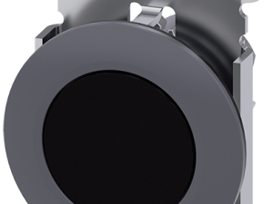 pulsador, 30 mm, redondo, metal, mate, negro, anil (3SU1060-0JA10-0AA0)