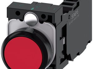 pulsador, 22 mm, redondo, plástico, rojo, botón, r (3SU1100-0AB20-1FA0)