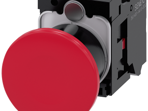 pulsador de seta, 22 mm, redondo, plástico, rojo, (3SU1100-1BA20-3CA0)
