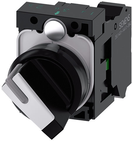 selector, iluminable, 22 mm, redondo, plástico, bl (3SU1100-2BF60-3BA0)