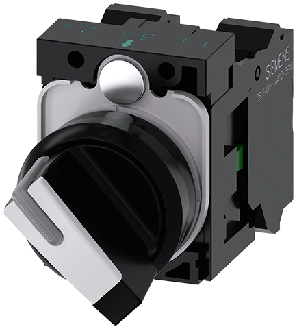 selector, iluminable, 22 mm, redondo, plástico, bl (3SU1100-2BF60-3MA0)