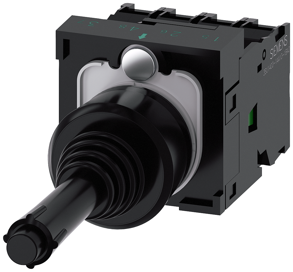 manipulador, 22 mm, redondo, plástico, negro, 4 po (3SU1100-7BF10-1QA0)