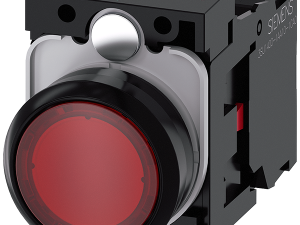pulsador luminoso, 22 mm, redondo, plástico, rojo, (3SU1102-0AB20-1CA0)