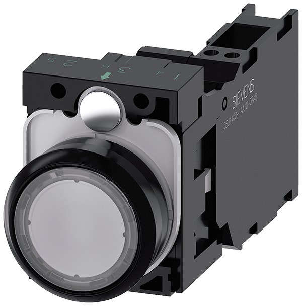 pulsador luminoso, 22 mm, redondo, plástico, trans (3SU1102-0AB70-3FA0)