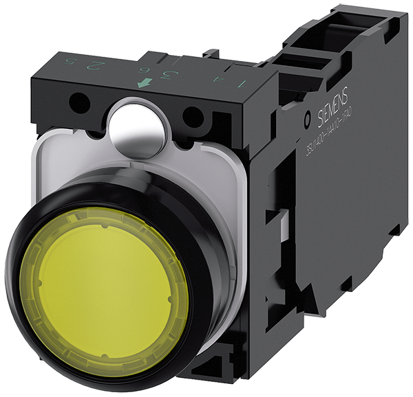 pulsador luminoso, 22 mm, redondo, plástico, amari (3SU1103-0AB30-1FA0)