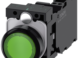 pulsador luminoso, 22 mm, redondo, plástico, verde (3SU1103-0AB40-3FA0)