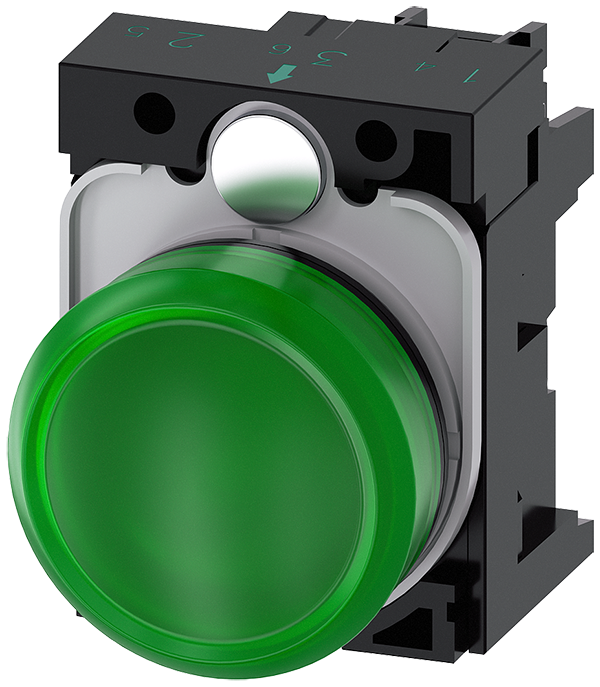 lámpara de señalización, 22 mm, redondo, plástico, (3SU1103-6AA40-1AA0)