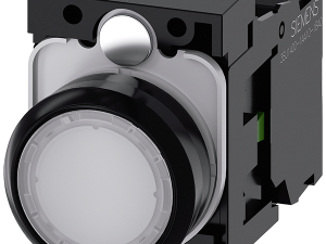 pulsador luminoso, 22 mm, redondo, plástico, blanc (3SU1106-0AB60-1BA0)