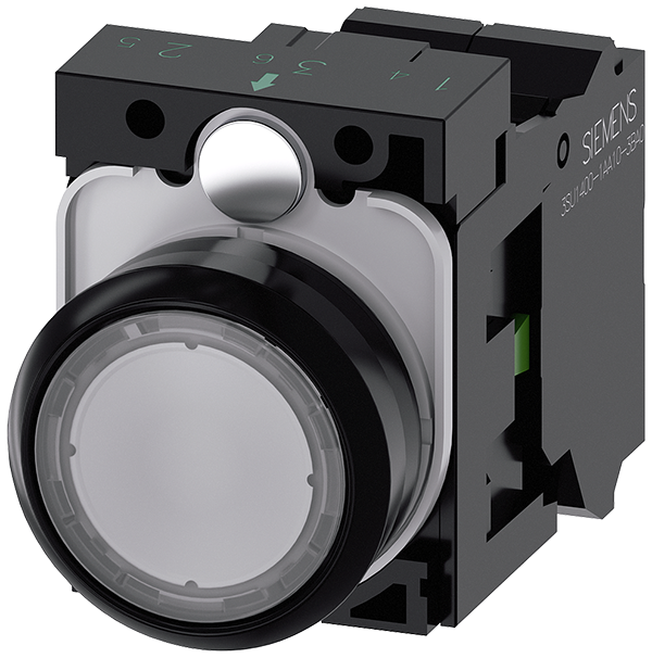 pulsador luminoso, 22 mm, redondo, plástico, trans (3SU1106-0AB70-3BA0)