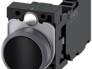 pulsador, 22 mm, redondo, plástico con anillo fron (3SU1130-0AB10-1FA0)