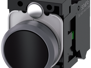 pulsador, 22 mm, redondo, plástico con anillo fron (3SU1130-0AB10-3BA0)