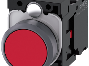 pulsador, 22 mm, redondo, plástico con anillo fron (3SU1130-0AB20-1CA0)