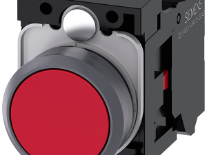 pulsador, 22 mm, redondo, plástico con anillo fron (3SU1130-0AB20-3CA0)